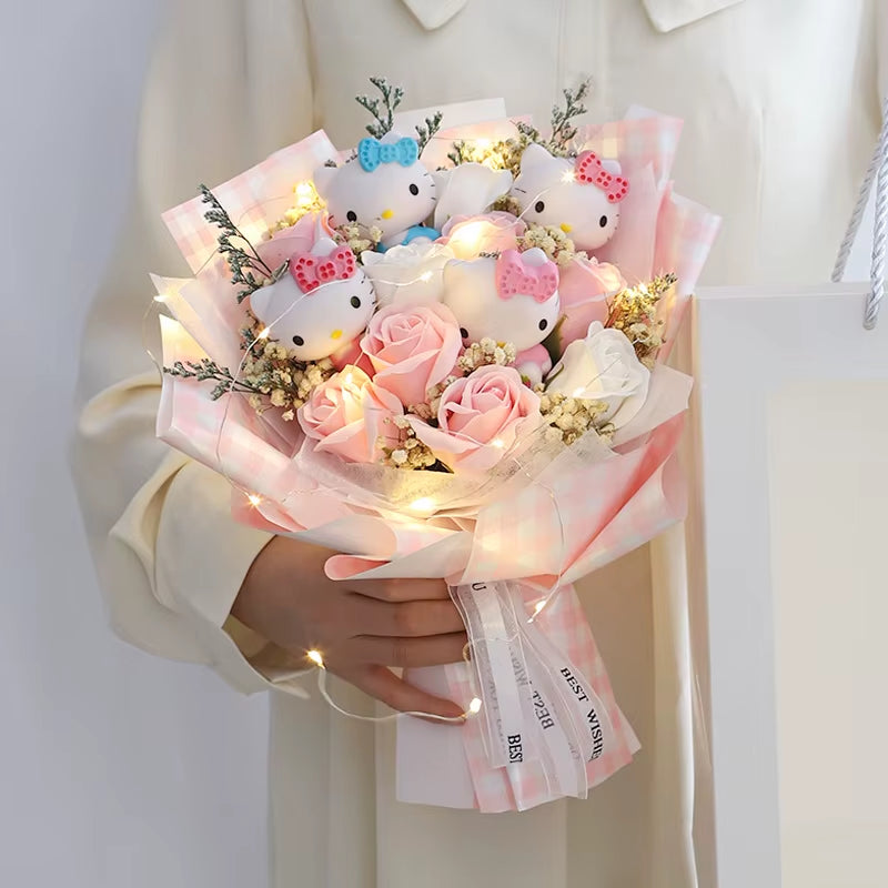 Sanrio Series Kitty Cat Mother'S Day Graduation 520 Gift Valentine'S Day Birthday Gift Girlfriend Flower Bouquet