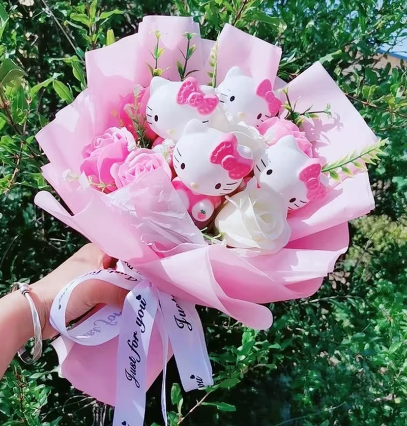 Sanrio Series Kitty Cat Mother'S Day Graduation 520 Gift Valentine'S Day Birthday Gift Girlfriend Flower Bouquet